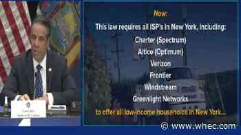 New NY law to make providers offer low-cost, high-speed internet to lower-income homes