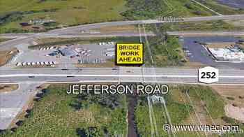 Lane closures begin Monday on Jefferson Road Bridge