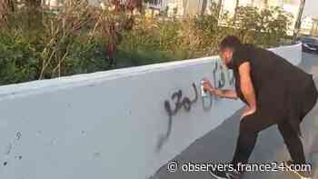Tagué, effacé, re-tagué : comment un graffiti sur un muret est devenu un symbole du ras-le-bol des Libanais - FRANCE 24