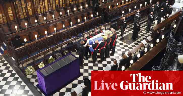 Prince Philip funeral: Queen and royal family leave St George’s Chapel as service ends – latest updates
