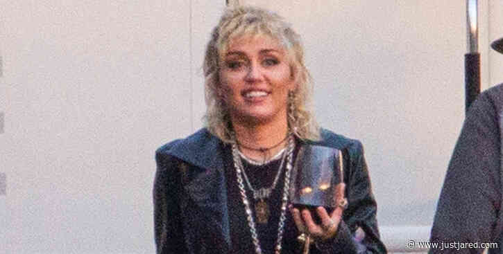 Miley Cyrus Wraps a Photo Shoot with a Glass of Wine
