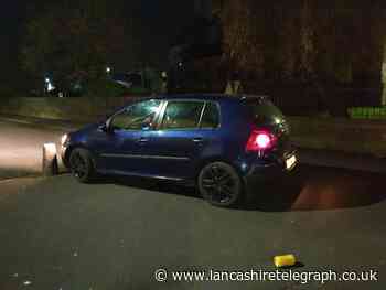 Driver crashes into concrete pillar trying to get away from police in Burnley