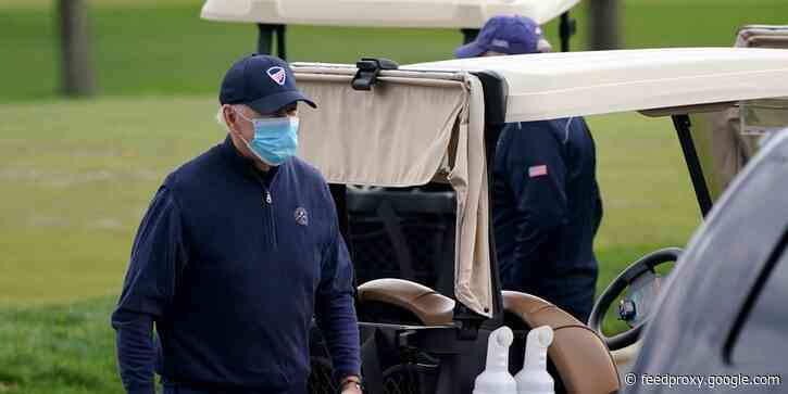 Biden golfed as president for the first time on his 87th day in office. Trump played on his 15th.