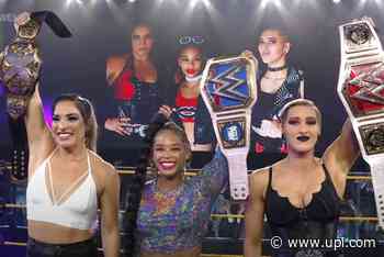 WWE NXT: Raquel González, Bianca Belair, Rhea Ripley celebrate - UPI News