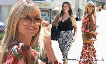 Heidi Klum is gorgeous in floral-themed dress as Sofia Vergara opts for zebra stripes for AGT taping - Daily Mail