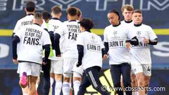 Leeds United players call out Super League on t-shirts before Liverpool match: 'Football is for the fans'