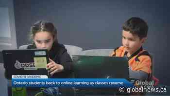 Ontario students back to online learning as classes resume