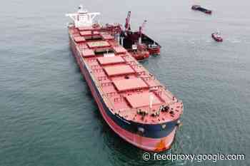 Coal seaport of Shakhtersk welcomes largest vessel