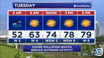 Houston Weather: Pollution watch Tuesday, cool front Tuesday night - KTRK-TV