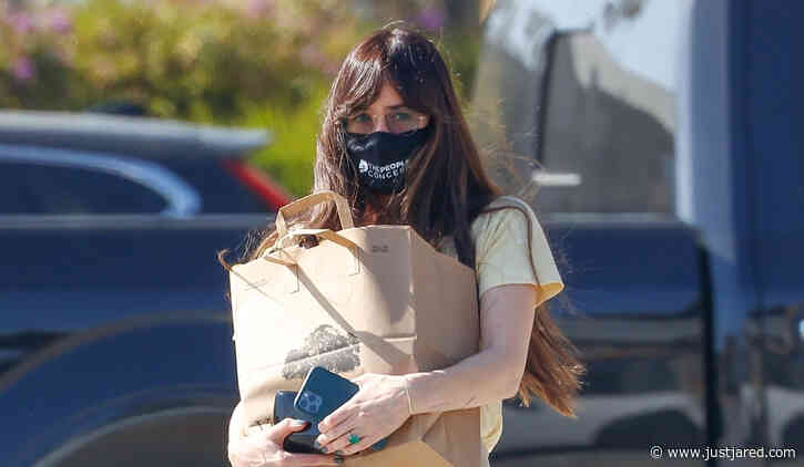 Dakota Johnson Switches Up Her Face Mask While Grocery Shopping