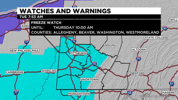 Freeze Watch Issued For Southwestern Pa. Region Ahead Of Dropping Temperatures