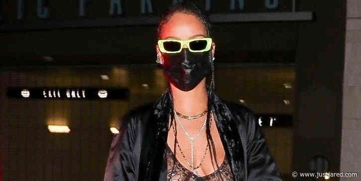 Rihanna Is Stylish in a See-Through Look at Dinner in Beverly Hills