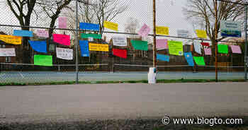 Park in one of Toronto's wealthiest areas overrun with signs protesting lockdown - blogTO