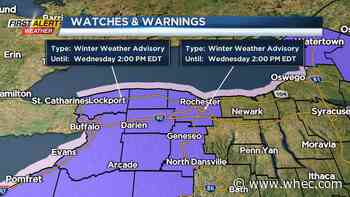 Yellow Alert: Accumulating wet snow Wednesday