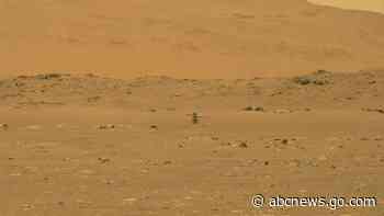 NASA's Mars helicopter takes flight, 1st for another planet