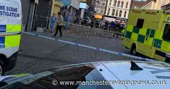 Bolton street turned into aftermath of an 'explosion' as film crews shoot BBC crime drama - Manchester Evening News