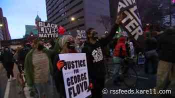Minneapolis demonstrators call for justice; Chauvin jury wraps for night without verdict