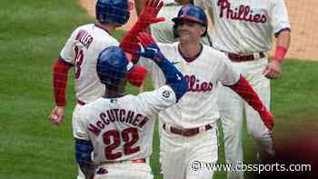 Phillies' Mickey Moniak, former No. 1 MLB draft pick, hits first career home run