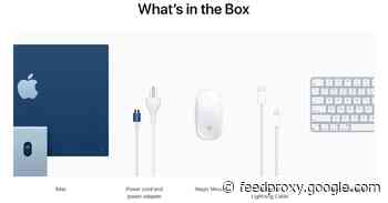 New M1 iMacs come with color-matched braided USB-C to Lightning cable