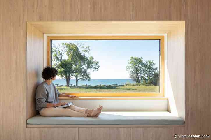 Ravi Handa Architect and AAmp Studio build cedar-clad lakeside barn