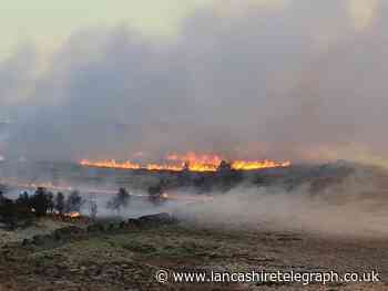 Burnley: Huge wild fire breaks out near Crown Point