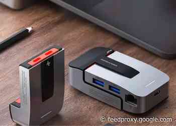 Compact 9-in-1 USB hub with HDMI, Thunderbolt and USB-C