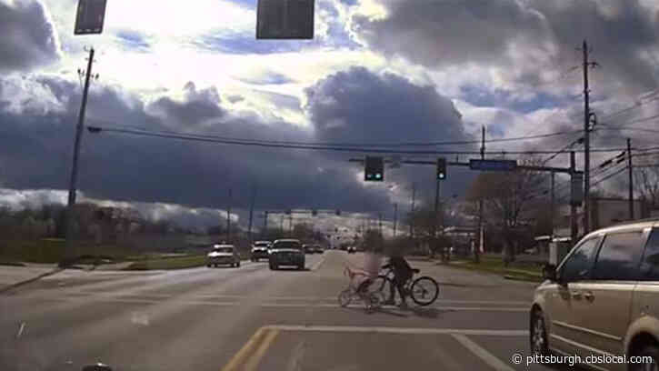 WATCH: Dashcam Shows Close Call Between Police Car, Bicyclists