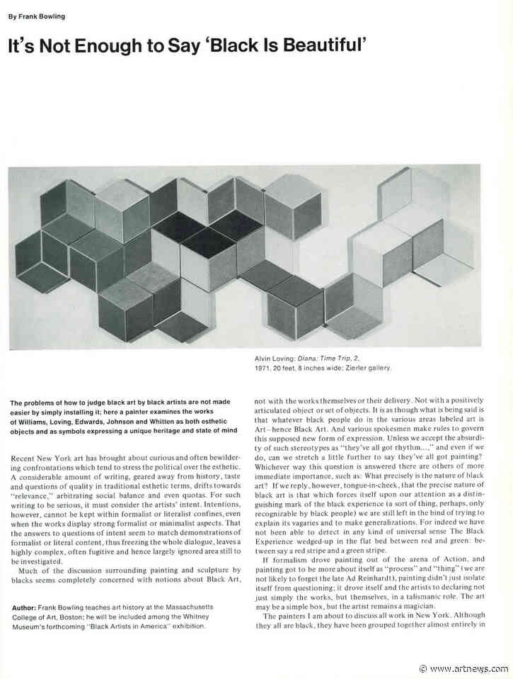 Artist Eric N. Mack on a 1971 Frank Bowling Essay About Black Art: ‘He’s Arguing for the Importance of Innovation’