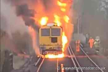 Firefighters battle blaze on engineering train - St Helens Star