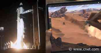 SpaceX launches a crew to the ISS and new Apple products available to order at the end of April video     - CNET