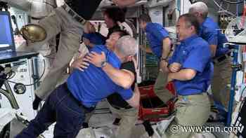 Astronauts welcome new crew aboard the ISS