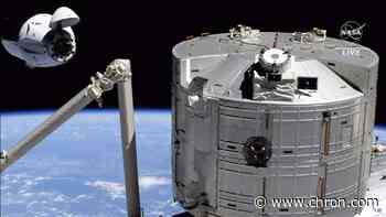 Biggest space station crowd in decade after SpaceX arrival