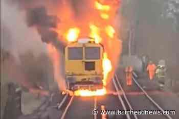 Firefighters battle blaze on engineering train - Barrhead News