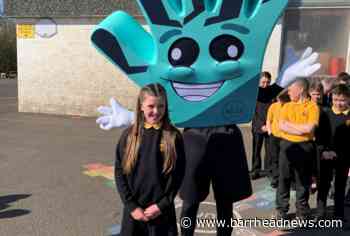 Schoolgirl wins support of football star after designing charity's mascot - Barrhead News