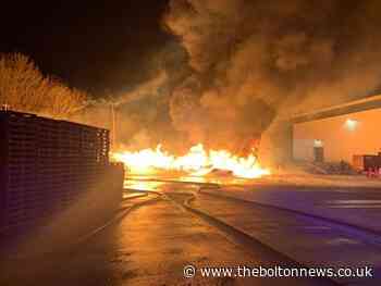 Bolton fire crews help tackle Wigan industrial site blaze