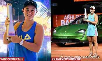 Aussie tennis superstar Ash Barty celebrates her 25th birthday weekend with titles and a porsche