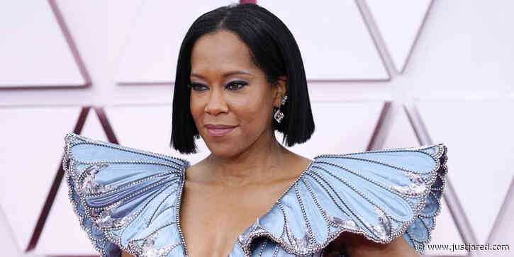 Regina King Stuns In Statuesque Louis Vuitton at Oscars 2021 With Aldis Hodge