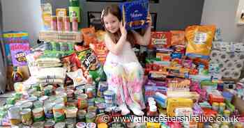Kind-hearted Amelia, 7, collects staggering amount of donations for Gloucester Food Bank - Gloucestershire Live