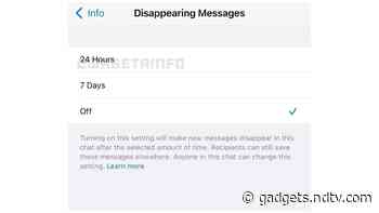 WhatsApp Testing 24 Hours Option for Disappearing Messages on Android, iOS, Web: Report