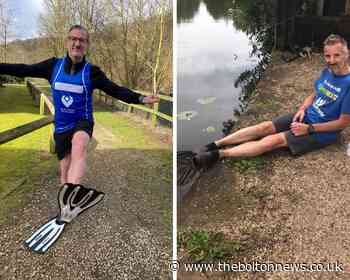 Bolton flipper walker taking on Mount Snowdon