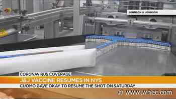 NY resumes use of Johnson &amp; Johnson vaccine