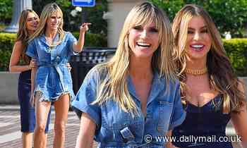 Heidi Klum and Sofia Vergara have fun filming a segment for America's Got Talent - Daily Mail
