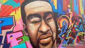 'It's just wrong' | Houston artist paints over racist graffiti on his George Floyd mural - KHOU.com
