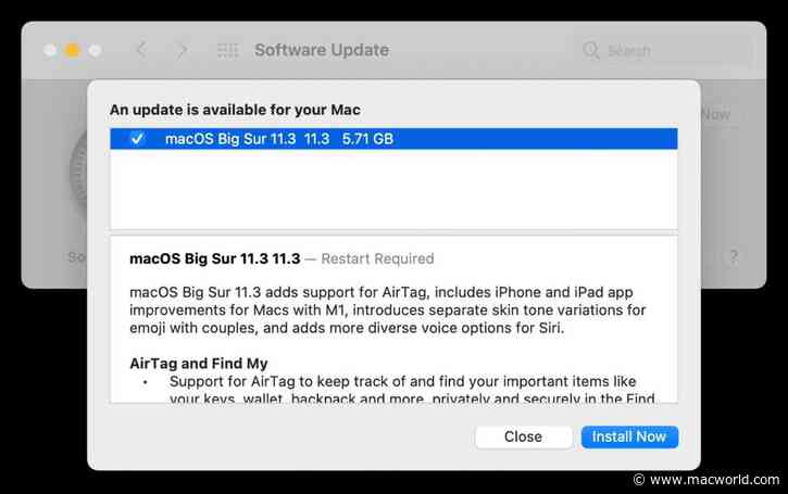 macOS Big Sur 11.3 is now available