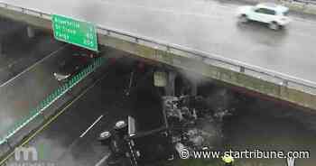 Truck driver fell asleep before crashing on I-94 in St. Michael