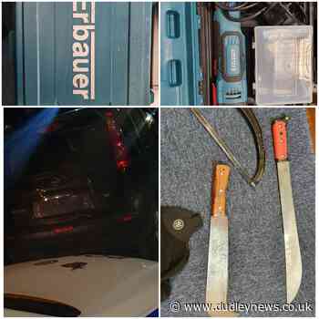 Machetes and stolen car recovered after Dudley police chase - Dudley News