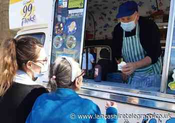 Care home residents surprised with ice cream van visit