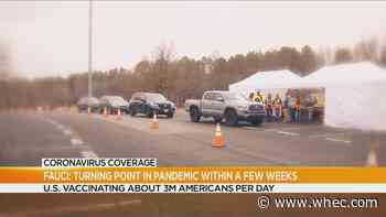 Fauci: Pandemic turning point 'within a few weeks' if vaccination rate stays