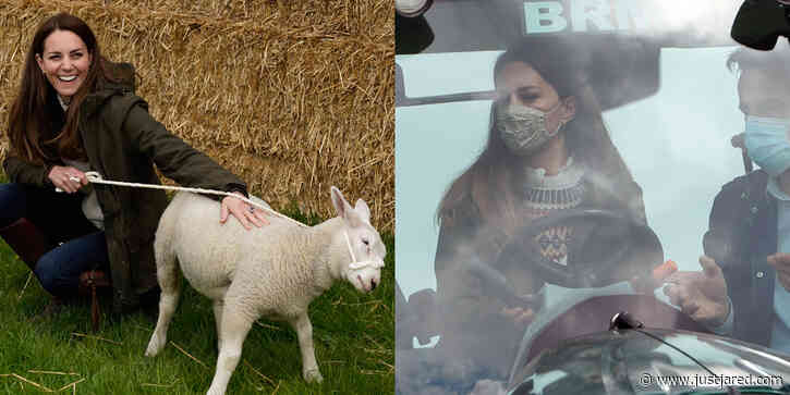 Kate Middleton & Prince William Enjoy a Day at a Farm Petting Animals & Driving Tractors!