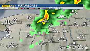 First Alert Weather: Yellow Alert for strong to severe storms Wednesday afternoon